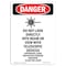 Signmission OSHA Danger Sign, Do Not Look Directly, 14in X 10in Rigid Plastic, 10" W, 14" L, Portrait OS-DS-P-1014-V-1410 - alternate 1